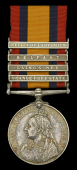 Queen’s South Africa 1899-1902, 4 clasps, Orange Free State, Laing’s Nek, Belfast, Relief of Ladysmith, last...