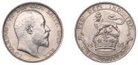 Edward VII (1901-1910), Shilling, 1905, 5.66g/12h (ESC 3591; Davies/Groom 2+A; S 3982). Brilliant mint state, very...
