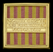 Germany, Baden, Fire Service Long Service Bar, 1st (1920-34) type, for 25 years’ service, gilt, with pin-back...