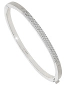 An 18ct white gold and diamond hinged bangle by H. Stern, 2007, pavé-set to the front with brilliant-cut diamonds,...