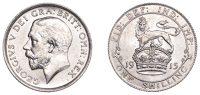 George V (1910-1936), Shilling, 1915, 5.69g/12h (ESC 3804; S 4013). Brilliant mint state	 £60-£80