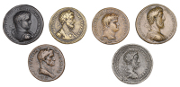 “Paduans”, ‘Paduan’ style cast Æ Sestertii (5), after Giovanni Cavino (1500-1570), comprising Nero, Galba,...