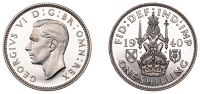George VI (1936-1952), Proof Shilling, 1940, Scottish type, edge grained, 5.65g/12h (ESC 4160). Brilliant FDC,...