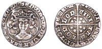 Edward IV (First reign, 1461-1470), Light coinage, Groat, class Vd, London, mm. rose, quatrefoils by neck, fleurs on...