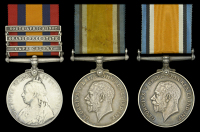 Queen’s South Africa 1899-1902, 3 clasps, Cape Colony, Orange Free State, South Africa 1902, top lugs removed...