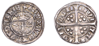 Edward I (1272-1307), Penny, class 10ab/9b mule, London, annulets at neck and on breast, 1.43g/6h (SCBI North 530;...