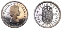 Elizabeth II (1952-2022), Sterling issues, Proof Shilling, 1956, English type, edge grained, 5.51g/12h (ESC 4458;...