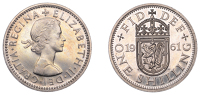 Elizabeth II (1952-2022), Sterling issues, Proof Shilling, 1961, Scottish type, edge grained, 5.65g/12h (ESC 4508)....