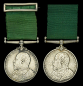 Volunteer Force Long Service Medal, E.VII.R. (2) (4180 Sjt: E. S. Jones. 2/V.B. Cheshire Regt.; 2832 Cpl: T. H....