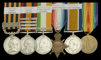 Six: Sergeant M. F. Ommanney, South African Forces

British South Africa Company Medal 1890-97, reverse Rhodesia...