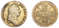 William III (1694-1702), A contemporary forgery of a Guinea, 1695, in gilt-silver, first bust, edge hand-grained,...