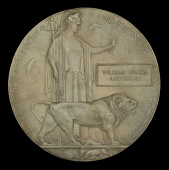 The Memorial Plaque to Second Lieutenant W. B. Anderson, M.C., Gordon Highlanders, who was awarded the Military...