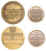 Belgium, Exposition Universelle et Internationale de Bruxelles, 1958, a bronze medal by P. De Greef for Banque de la...