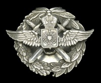 Russia, Empire, Officers’ Aeronautical School Jetton, 50mm x 40mm, silver, the jetton depicting a laurel and oak...