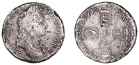 William III (1694-1702), Shilling, 1696e, first bust (ESC 1180; S 3500). Saltwater corrosion, fair	 £100-£120