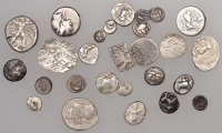 Leukas, Stater, c. 350-320, Pegasus flying right, rev. helmeted head of Athena left, caduceus behind, 7.73g/1h (SNG...