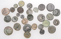 BRUTTIUM, The Brettii, Half-Triobol, c. 211-208, winged and diademed bust of Nike left, rev. Zeus driving biga left,...