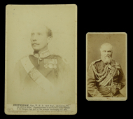 Carte de Visite studio portrait photographs (2) of General Sir Samuel James Browne V.C., and Lieutenant Colonel...