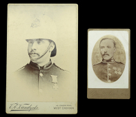 Carte de Visite studio portrait photographs (2) of Sergeant John Ashford V.C., and Private Frederick Corbett V.C,...