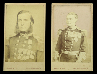 Carte de Visite studio portrait photographs (2) of Vice Admiral William Nathan Wrighte Hewett V.C., and Commander...