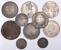 Miscellaneous, INDIA, William IV, Quarter-Rupee, 1835 (KM 449); Victoria, Rupees (4), 1840, 1862, 1878, 1889,...