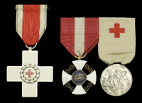 Germany, Federal Republic, German Red Cross Decoration of Honour 1953, Second Class, silvered and enamelled, in...
