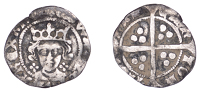Edward IV (First reign, 1461-1470), Light coinage, Penny, class VIIb, Canterbury, Abp Bourchier, mm. crown on obv....