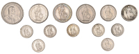 Switzerland, Confederation, 2 Francs, 1944, Franc, 1899 (KM 21, 24); together with similar Swiss coins in silver (6)...