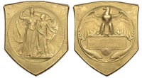 United States of America, Louisiana Purchase Exposition, St Louis, 1904, Grand Prize, a gilt-bronze shield-shaped...