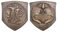 United States of America, Louisiana Purchase Exposition, St Louis, 1904, Grand Prize, a bronze shield-shaped plaque...