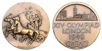 Olympic Games, London, 1948, Participant’s Medal, a bronze award by B. Mackennal for Pinches, legend and Olympic...