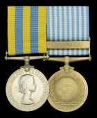 Pair: Private T. M. Ross, Royal Scots

Korea 1950-53, 1st issue (22170438 Pte. T. M. Ross. R.S.); U.N. Korea...