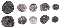 Dynasts of Lykia, Perikles, Tetrobol, c. 380-360, lion scalp facing, rev. triskeles, Lycian legend around, 2.72g...