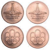 Canada, Olympic Games, Montreal, 1976, a pair of bronze Participant’s medal (2), by G. Huel and P. Pelletier,...