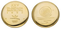 Spain, Olympic Games, Barcelona, 1992, a gilt-bronze VIP issue Participant’s medal by X. Corberò, legend above...