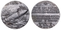 GERMANY, Untergang von Marineluftschiffes L-19 [The Loss of Zeppelin L-19], 1916, a cast bronze medal by K. Goetz,...