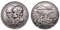 GERMANY, Ost-West-Ozeanflug der Bremen [The East-West Flight of the Bremen], 1928, a silver medal by K. Goetz,...