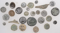 CIMMERIAN BOSPOROS, Pantikapaion, AE Unit, c. 325-310, bearded head of Satyr left, rev. bull’s head and neck left,...