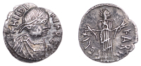 Arab-Byzantine coinages, VANDALS, Hilderic, 50 Denarii, Carthage, c. 523-30, diademed, draped and cuirassed bust...