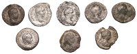 Caracalla (198-217), Denarii (3), 199-200, laureate and draped bust right, rev. Securitas, draped, seated right on...