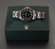 Rolex. A stainless steel automatic wristwatch with bracelet, Ref. 5513, Submariner, circa 1988.
Movement: cal....