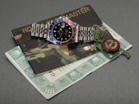Rolex. A stainless steel automatic dual time wristwatch with date, Ref. 16700, GMT-Master, ‘Pepsi’, circa...