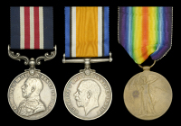 A Great War ‘Western Front’ M.M. group of three awarded to Sergeant J. T. Wilson, South Wales Borderers, later...