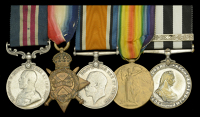 A Great War ‘Western Front’ M.M. group of six awarded to Private A. E. Roberts, Cheshire Regiment, late Royal...