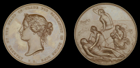 A Bronze Sea Gallantry Medal awarded to Deck Hand W. Tottle, for his gallantry in helping rescue the crew of the...
