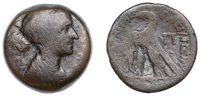 Ptolemaic Kings of Egypt, PTOLEMAIC KINGS OF EGYPT, Kleopatra VII, Æ 80 Drachmai, Alexandria, 51-30, diademed and...
