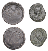 Early Medieval, OSTROGOTHS, Theodoric (493-526), Decanummium, draped and turreted bust right, rev. monogram of...