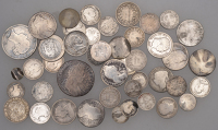 William III to Victoria, miscellaneous milled silver coins (46), various denominations, Penny to Halfcrown [lot]....