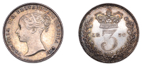 Victoria (1837-1901), Threepence, 1852 (ESC 3382; S 3914). Prettily toned, good extremely fine, very rare thus	...