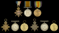 Three: Gunner A. Walmsley, Royal Field Artillery
1914-15 Star (1006. Gnr. A. Walmsley, R.F.A.); British War and...